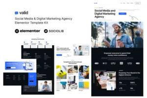 Mua Valid - Social Media & Digital Marketing Agency Elementor Template Kit giá rẻ