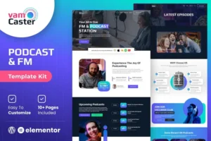 Mua Vamcaster - Podcast & Video Streaming Elementor Template Kit giá rẻ