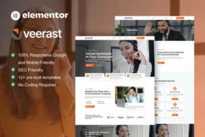 Mua Veerast - Virtual Assistant Service Elementor Pro Template Kit giá rẻ