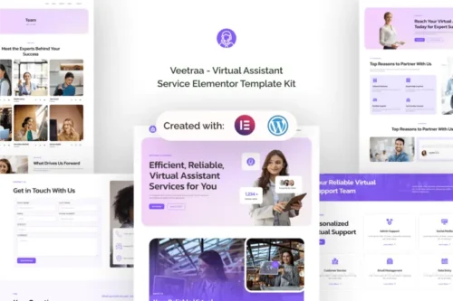 Mua Veetraa - Virtual Assistant Service Elementor Template Kit giá rẻ
