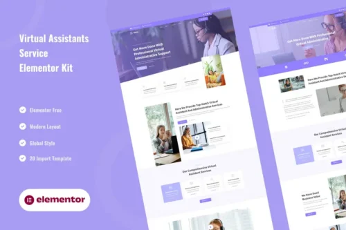 Mua Veha - Virtual Assistant & Administrative Elementor Template Kit giá rẻ