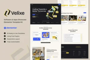 Mua Velixe - Software & Apps Showcase Elementor Template Kit giá rẻ