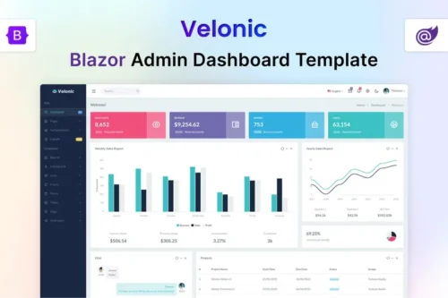 Mua Velonic - Blazor Admin & Dashboard Template giá rẻ