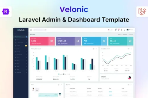 Mua Velonic - Laravel Admin & Dashboard Template giá rẻ