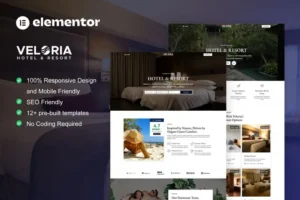 Mua Veloria - Hotel & Resort Elementor Pro Template Kit giá rẻ