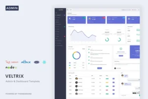 Mua Veltrix - Admin & Dashboard Template giá rẻ