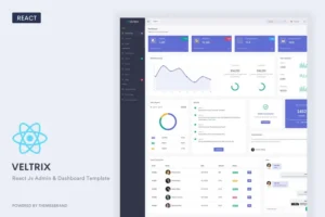 Mua Veltrix - React Js Admin & Dashboard Template giá rẻ