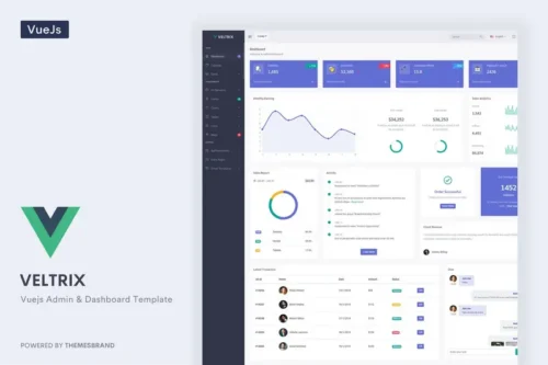 Mua Veltrix - Vuejs Admin & Dashboard Template giá rẻ