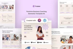 Mua Vemme - Feminine Business Coaching Elementor Template Kit giá rẻ