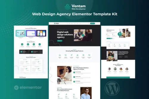 Mua Ventam - Web Design Agency Elementor Template Kit giá rẻ