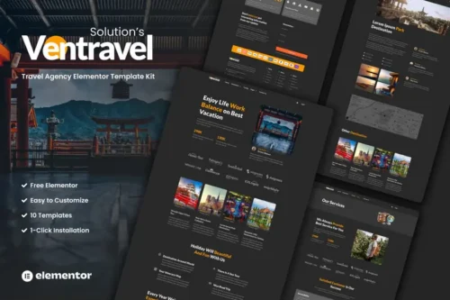 Mua Ventravel - Traveling Agency Elementor Template Kit giá rẻ