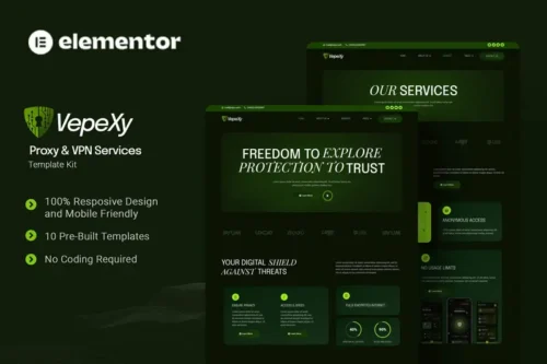 Mua Vepexy - Proxy & VPN Services Elementor Template Kit giá rẻ