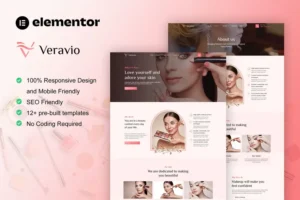 Mua Veravio - Makeup Artist & Hair Stylist Elementor Template Kit giá rẻ
