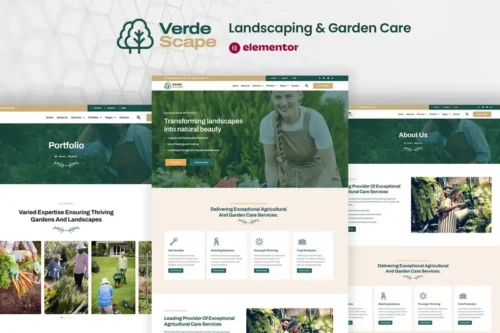 Mua VerdeScape - Landscaping & Garden Care Elementor Pro Template Kit giá rẻ