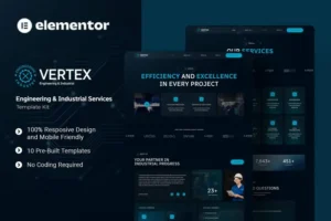 Mua Vertex - Engineering & Industrial Services Elementor Template Kit giá rẻ