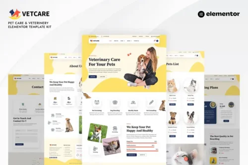 Mua Vetcare - Pet Care & Veterinary Elementor Pro Template Kit giá rẻ