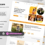 VetCare – Pet Care & Veterinary Elementor Template Kit for Animal Clinics