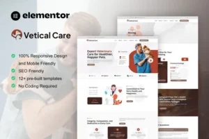 Mua VeticalCare - Veterinary & Pet Care Elementor Pro Template Kit giá rẻ