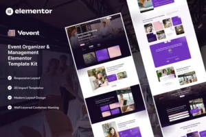 Mua Vevent - Event Planner & Organizer Elementor Template Kit giá rẻ