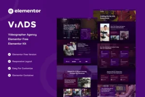 Mua Viads - Videographer Agency Elementor Template Kit giá rẻ