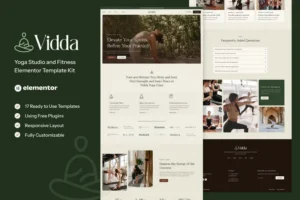 Mua Vidda - Yoga Studio & Fitness Elementor Template Kit giá rẻ