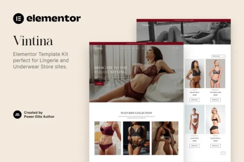 Mua Vintina – Lingerie & Underwear Store Elementor Template Kit giá rẻ
