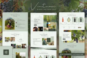 Mua Vintneri - Wine Shop & Winery Elementor Pro Template Kit giá rẻ