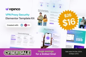 Mua Vipinco - VPN Proxy Security Elementor Pro Template Kit giá rẻ