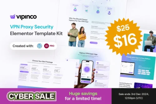 Mua Vipinco - VPN Proxy Security Elementor Pro Template Kit giá rẻ