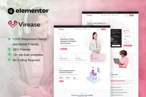 Mua Virease - Virtual Assistant Service Elementor Pro Template Kit giá rẻ