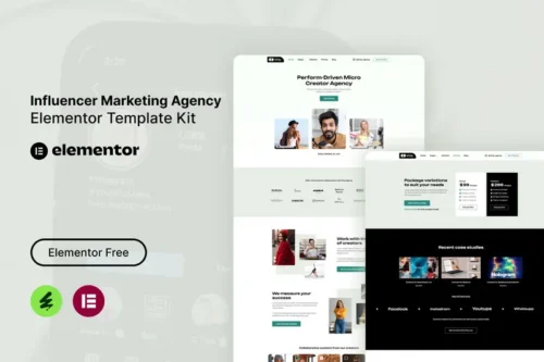 Mua Virly - Influencer Marketing Agency Elementor Template Kit giá rẻ