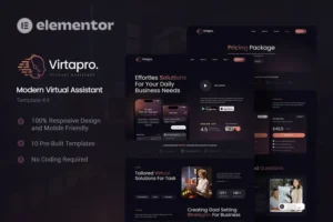 Mua Virtapro - Modern Virtual Assistant Elementor Template Kit giá rẻ