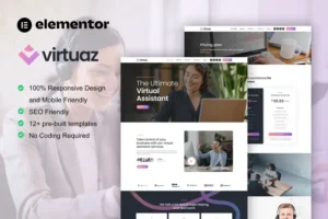 Mua Virtuaz - Virtual Assistant Business Elementor Template Kit giá rẻ