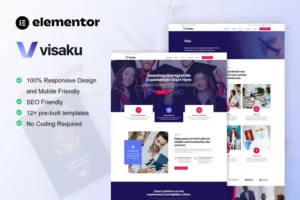 Mua Visaku - Immigration & Visa Consulting Elementor Pro Template Kit giá rẻ