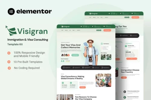 Mua Visigran - Immigration & Visa Consulting Elementor Template Kit giá rẻ