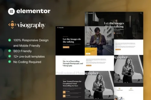 Mua Visography - Photography & Portfolio Elementor Template Kit giá rẻ
