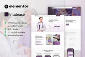 Mua Vitalease - Health Care & Medical Elementor Template Kit giá rẻ