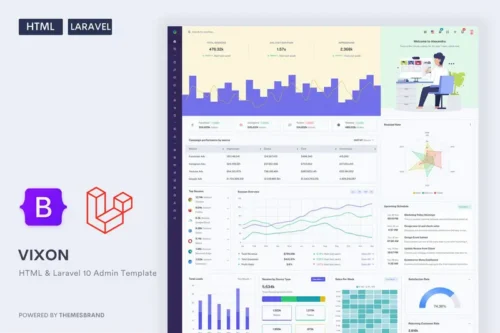 Mua Vixon - HTML & Laravel 10 Admin Template giá rẻ