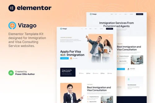 Mua Vizago – Immigration & Visa Consulting Service Elementor Template Kit giá rẻ