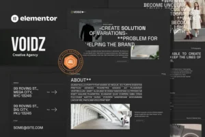 Mua Voidz - Creative Agency Elementor Template Kit giá rẻ