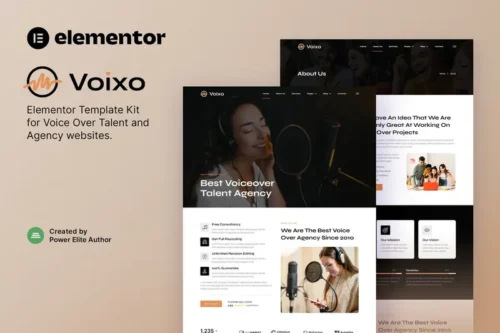 Mua Voixo - Voice Over Talent & Agency Elementor Template Kit giá rẻ