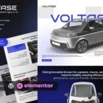 Voltase – EV Car Company Elementor Template Kit