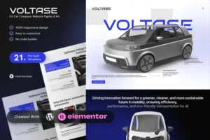 Mua Voltase – EV Car Company Elementor Template Kit giá rẻ