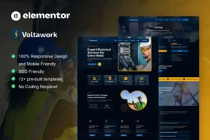 Mua VoltaWork - Electrical Service Elementor Template Kit giá rẻ