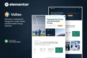 Mua Voltex – Solar Panels & Renewable Energy Company Elementor Template Kit giá rẻ