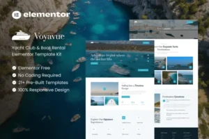 Mua Voyavue - Yacht Club & Boat Rental Elementor Template Kit giá rẻ