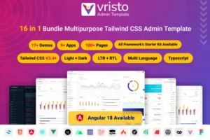 Mua Vristo – Tailwind Admin Template giá rẻ