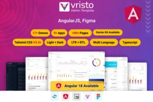 Mua Vristo – Tailwind Angular Admin Template giá rẻ