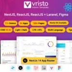 Vristo – Tailwind ReactJS, NextJS Admin Template