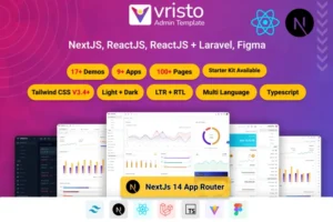Mua Vristo – Tailwind ReactJS, NextJS Admin Template giá rẻ